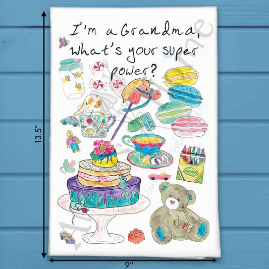 I’m a Grandma Tea Towel – Promoted to Love Boss