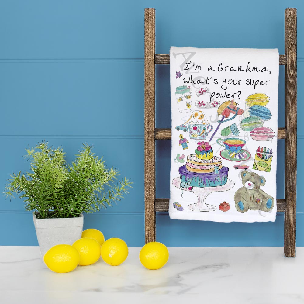 I’m a Grandma Tea Towel – Promoted to Love Boss