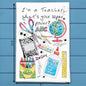 I’m a Teacher Tea Towel – Inspire, Educate, Repeat
