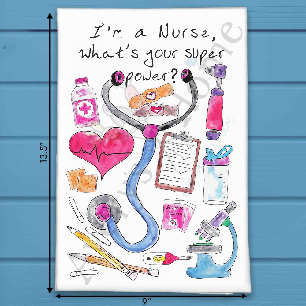 I’m a Nurse Tea Towel – Superpower Activated