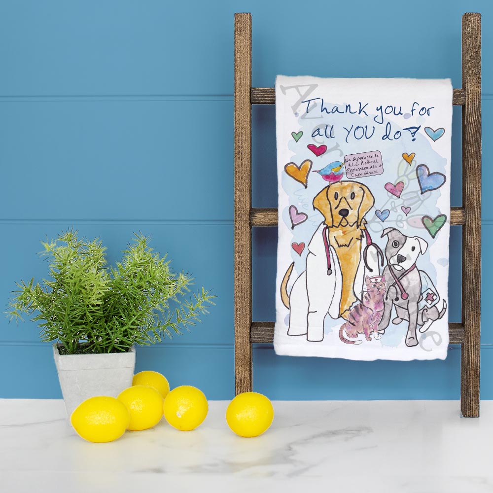 Thank You For All You Do Tea Towel – Healthcare Heroes