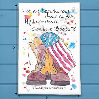 Heroes Wear Combat Boots Tea Towel – Service & Strength