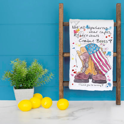 Heroes Wear Combat Boots Tea Towel – Service & Strength