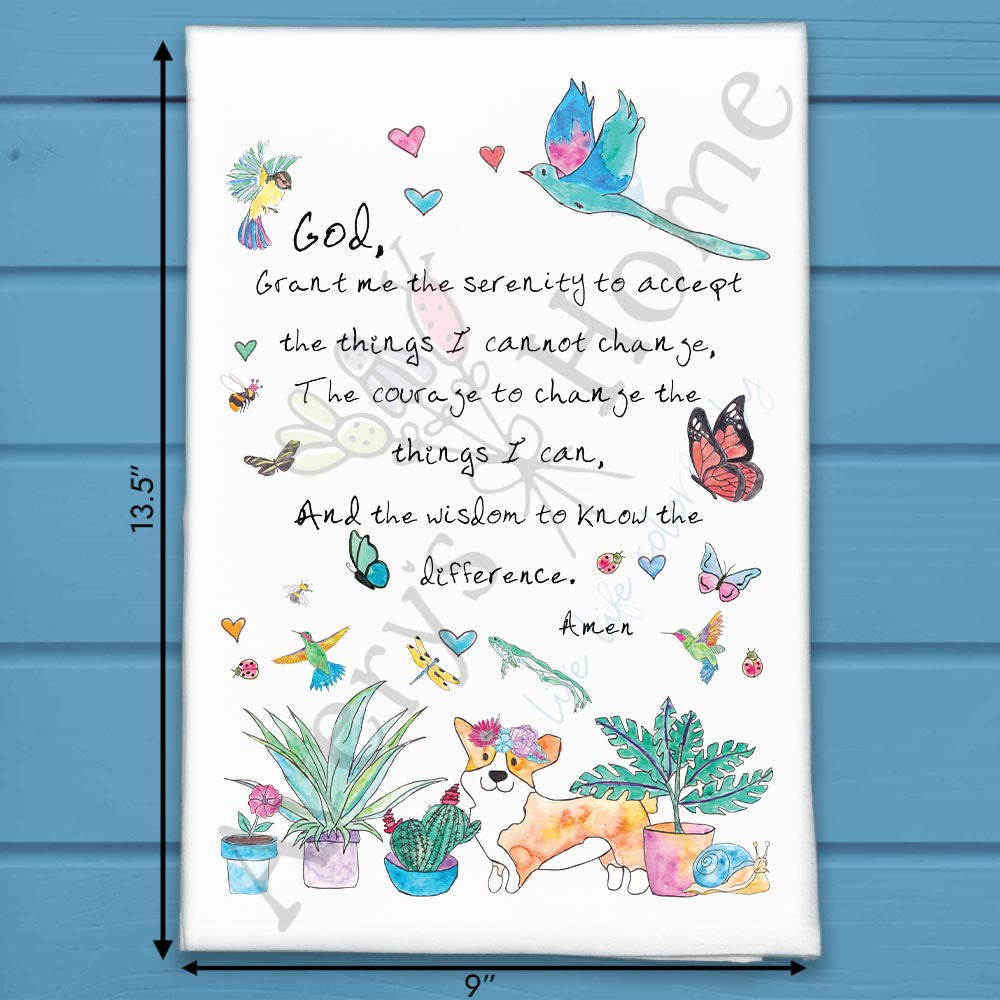 Serenity Prayer Tea Towel – Peace & Wisdom