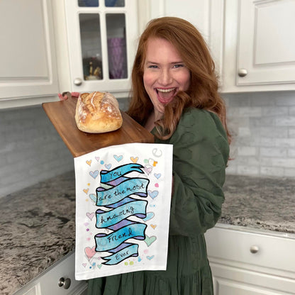 You Are An Amazing Friend Tea Towel – Heartfelt Thanks