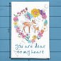 You Are Dear To My Heart Tea Towel – Love You, Mom