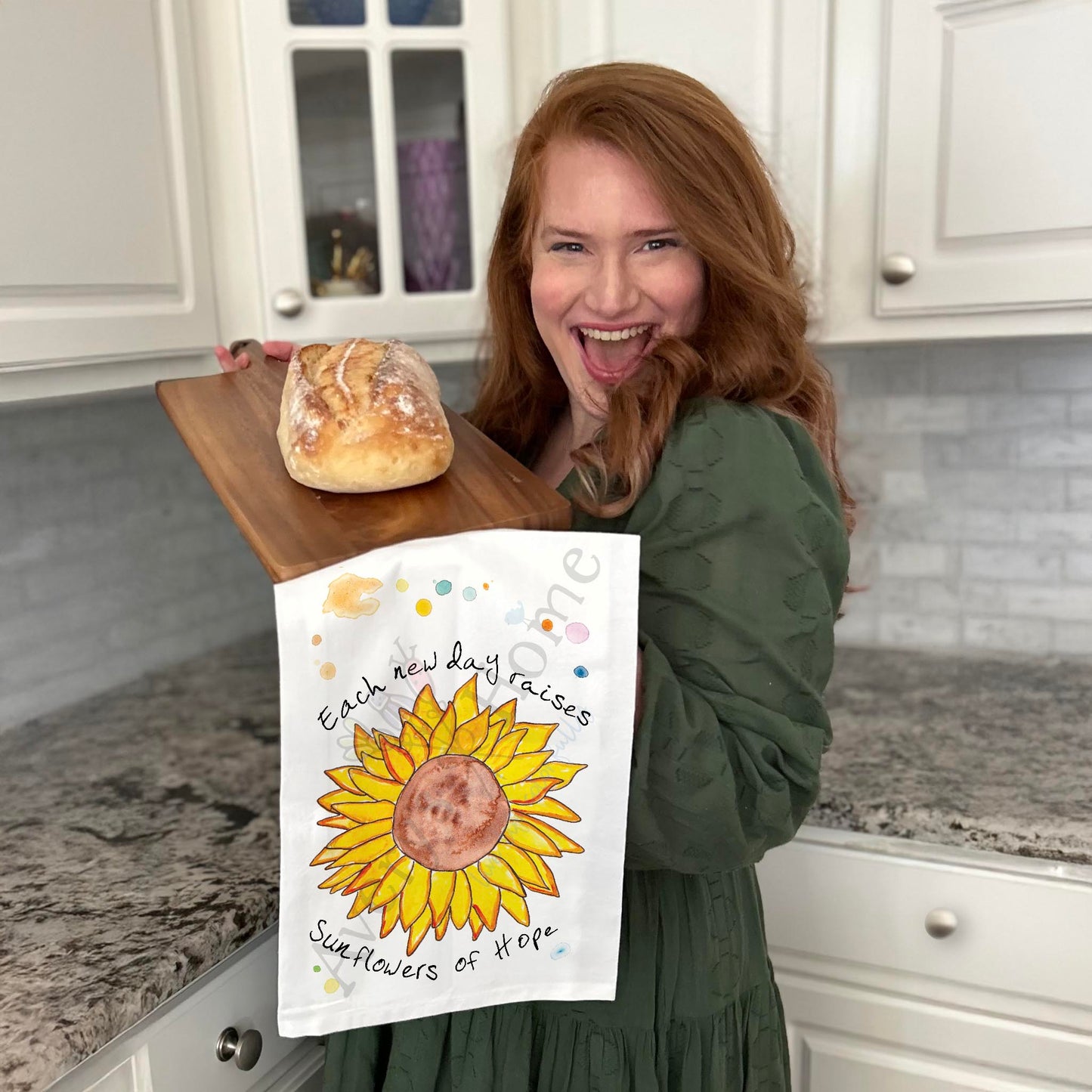 Sunflowers of Hope Tea Towel – Bright, Brave & Blooming