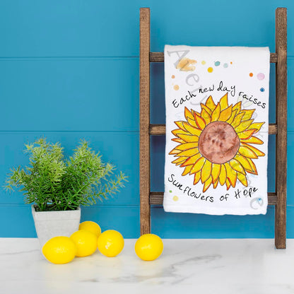 Sunflowers of Hope Tea Towel – Bright, Brave & Blooming