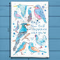 Blue Birds of Happiness Tea Towel – Peace, Joy & Sky