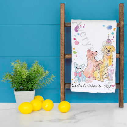 Celebrate You Birthday Tea Towel – Cake, Candles & You