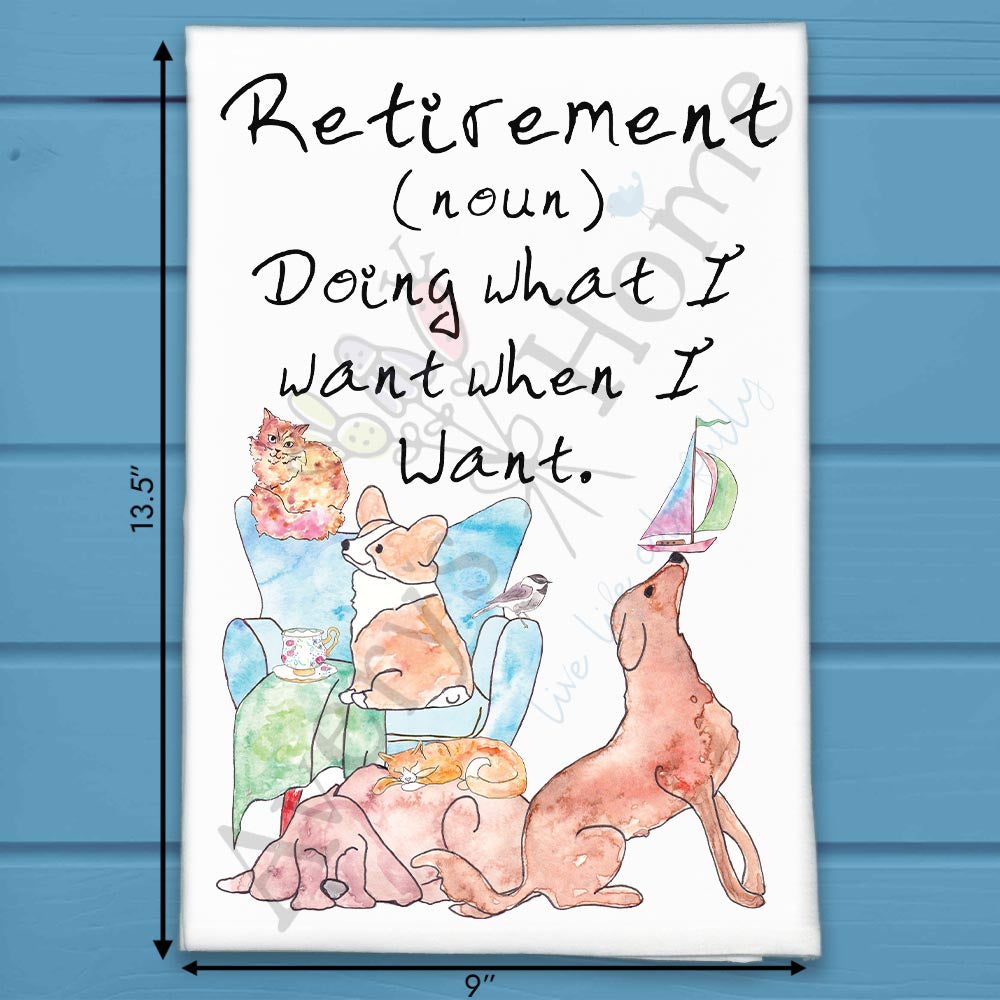 Dog Retirement Definition Tea Towel – Sniff, Nap, Repeat