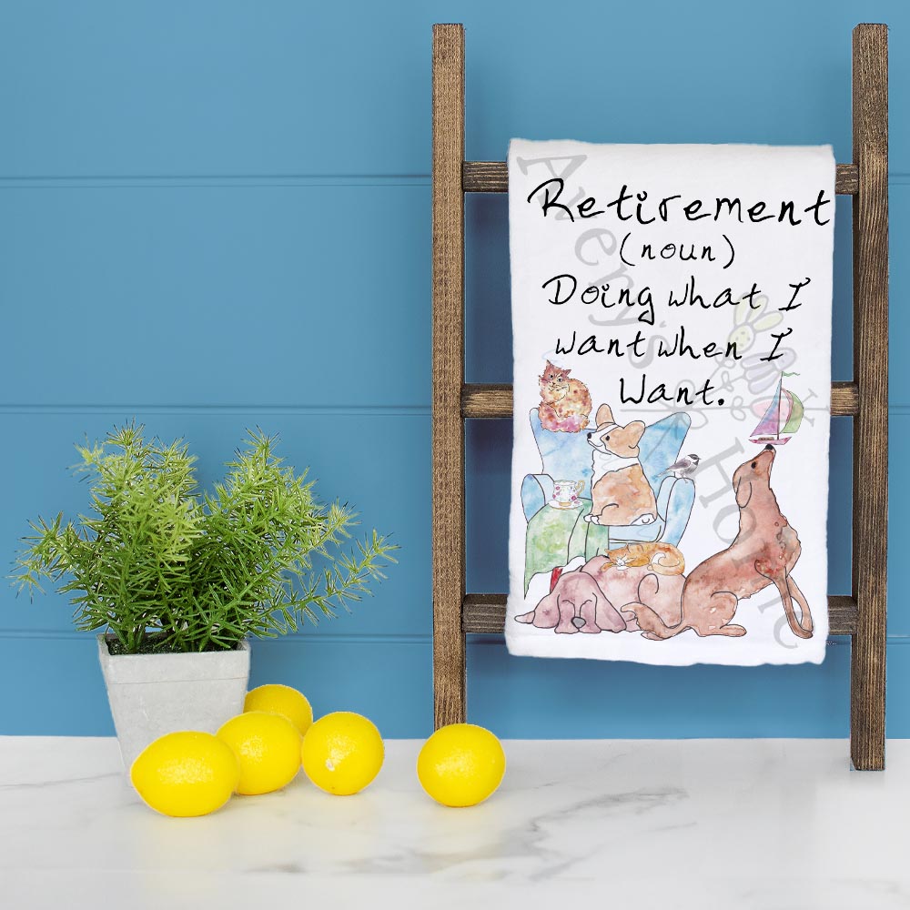 Dog Retirement Definition Tea Towel – Sniff, Nap, Repeat