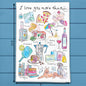 I Love You More Than Wine, Dogs & Travel Tea Towel – Heartfelt Adventures