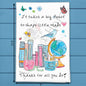 World’s Best Teacher Tea Towel – Heartfelt Thanks for All You Do