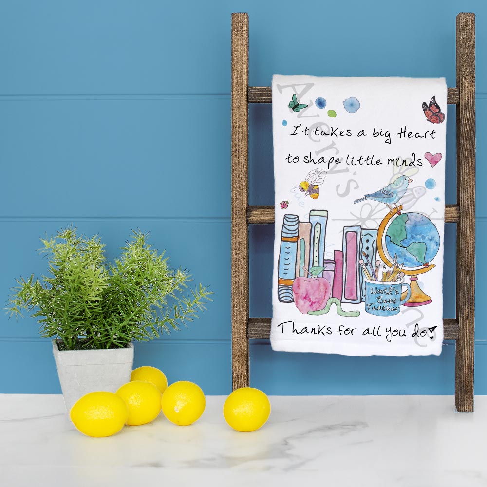 World’s Best Teacher Tea Towel – Heartfelt Thanks for All You Do