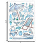 Blue Beach Day Memories Kitchen Tea Towel