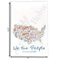 USA Icon Map We the People Kitchen Towel