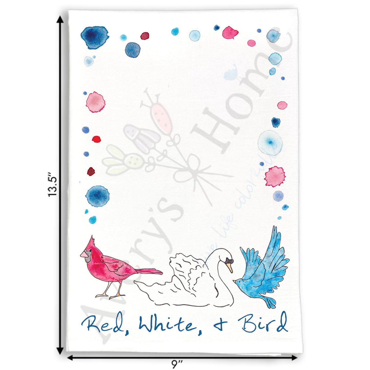 Red, White & Blue Bird Patriotic Tea Towel