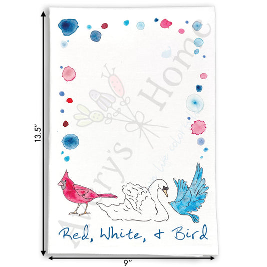 Red, White & Blue Bird Patriotic Tea Towel
