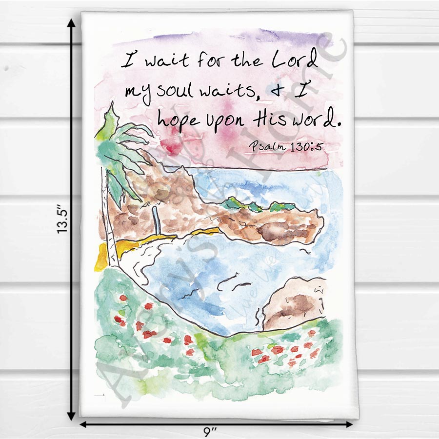 I Wait for the LORD Kitchen Towel
