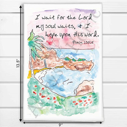 I Wait for the LORD Kitchen Towel