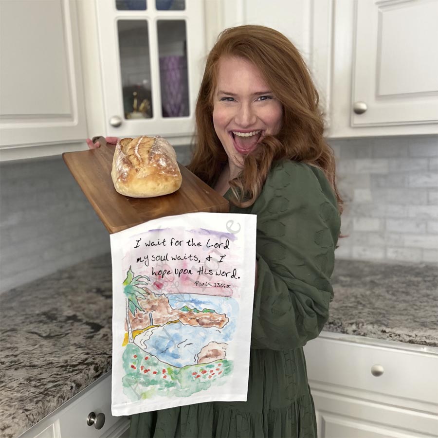 I Wait for the LORD Kitchen Towel