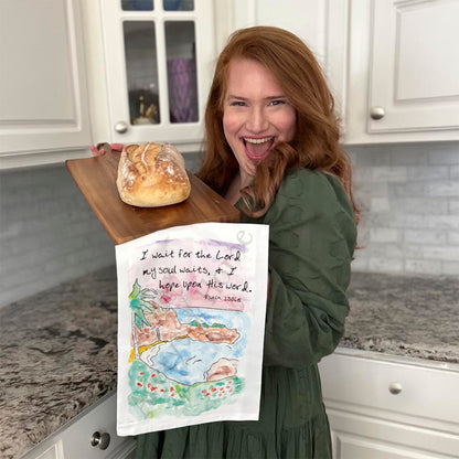 I Wait for the LORD Kitchen Towel