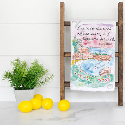 I Wait for the LORD Kitchen Towel