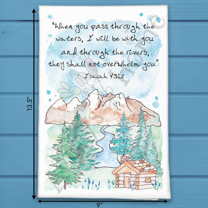 I will be with you Bible Verse Kitchen Home Décor Tea Towel