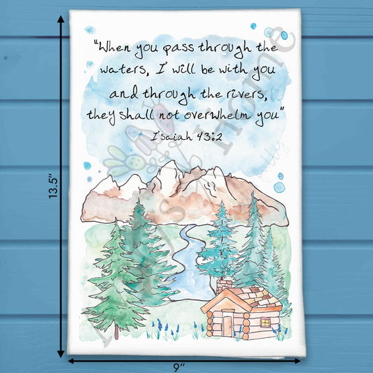 I will be with you Bible Verse Kitchen Home Décor Tea Towel