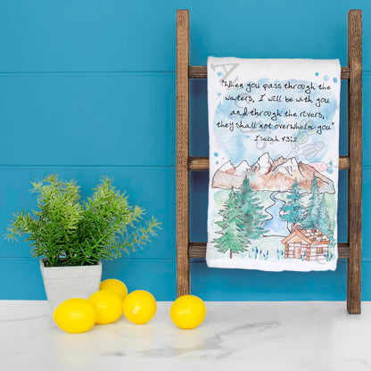 I will be with you Bible Verse Kitchen Home Décor Tea Towel