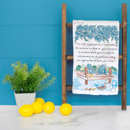 The LORD is my Shepard Bible Verse Home Décor Tea Towel