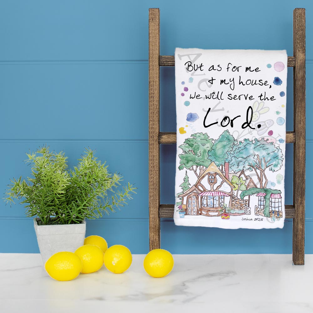 My House will Serve the LORD Kitchen Home Décor Tea Towel
