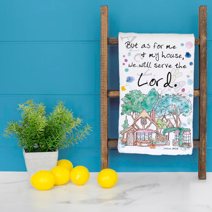 My House will Serve the LORD Kitchen Home Décor Tea Towel