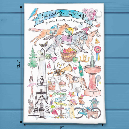 Custom Locale/Store - Saratoga Springs Tea Towel