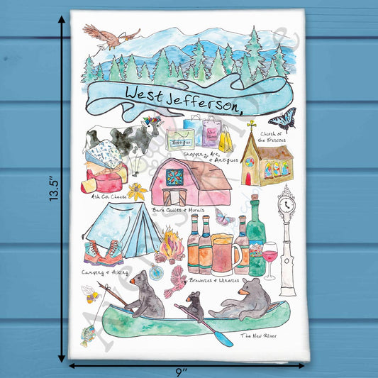 Custom Locale/Store - West Jefferson, NC Tea Towel