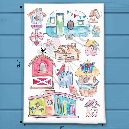 Birdhouse Garden Tea Towel – No Words