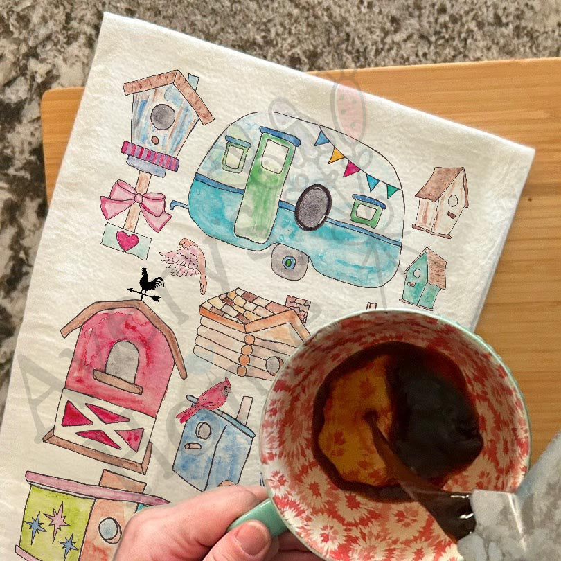 Birdhouse Garden Tea Towel – No Words