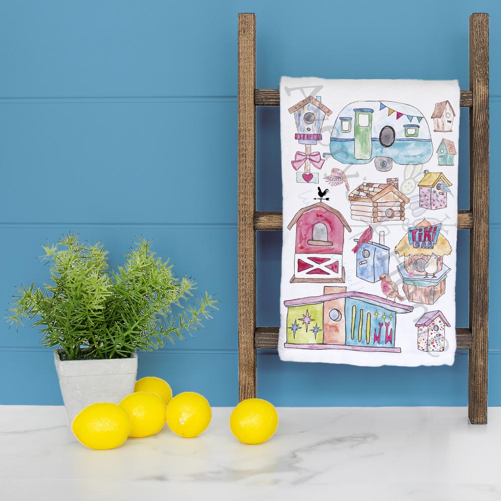 Birdhouse Garden Tea Towel – No Words