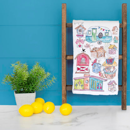 Birdhouse Garden Tea Towel – No Words