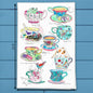 Tea Time Animal Tea Towel – Whimsical Café Decor