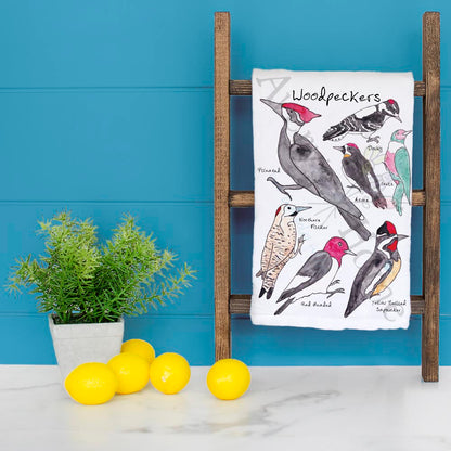 Woodpecker Species Garden Kitchen Décor Tea Towel