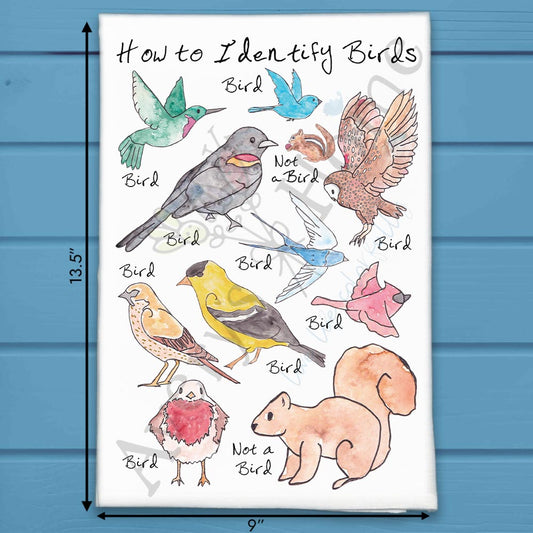 How to Identify Birds Garden Kitchen Décor Tea Towel