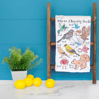 How to Identify Birds Garden Kitchen Décor Tea Towel