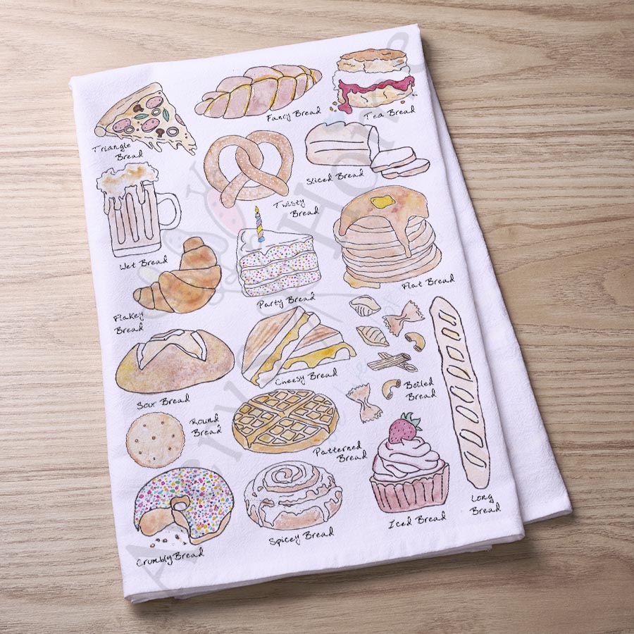 World of American Bread Funny Kitchen Towel