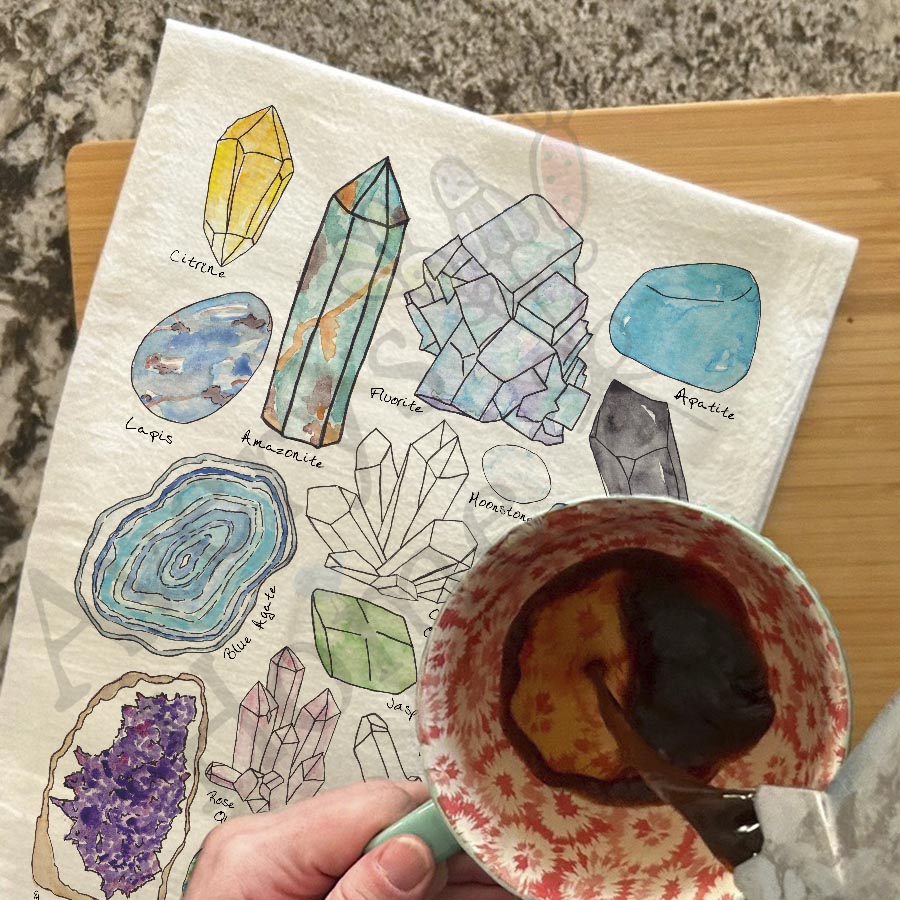 Crystal Gemstone Collector Kitchen Towel