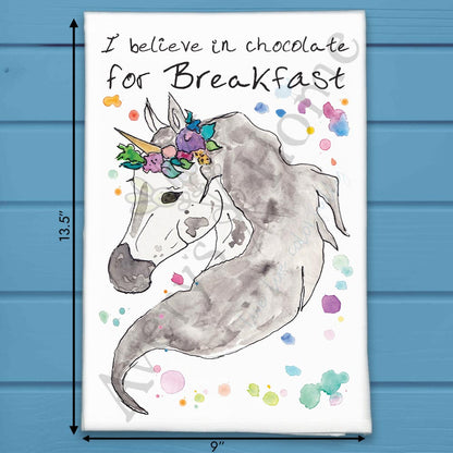 Chocolate for Breakfast Tea Towel – Sweet Tooth Humor