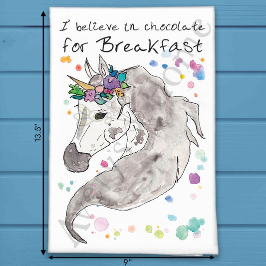 Chocolate for Breakfast Tea Towel – Sweet Tooth Humor