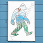 Bigfoot Mountain Landscape Kitchen Décor Tea Towel