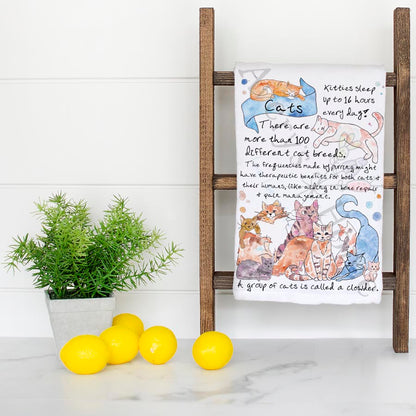 Cat Facts Kitchen Towel